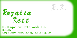 rozalia kett business card